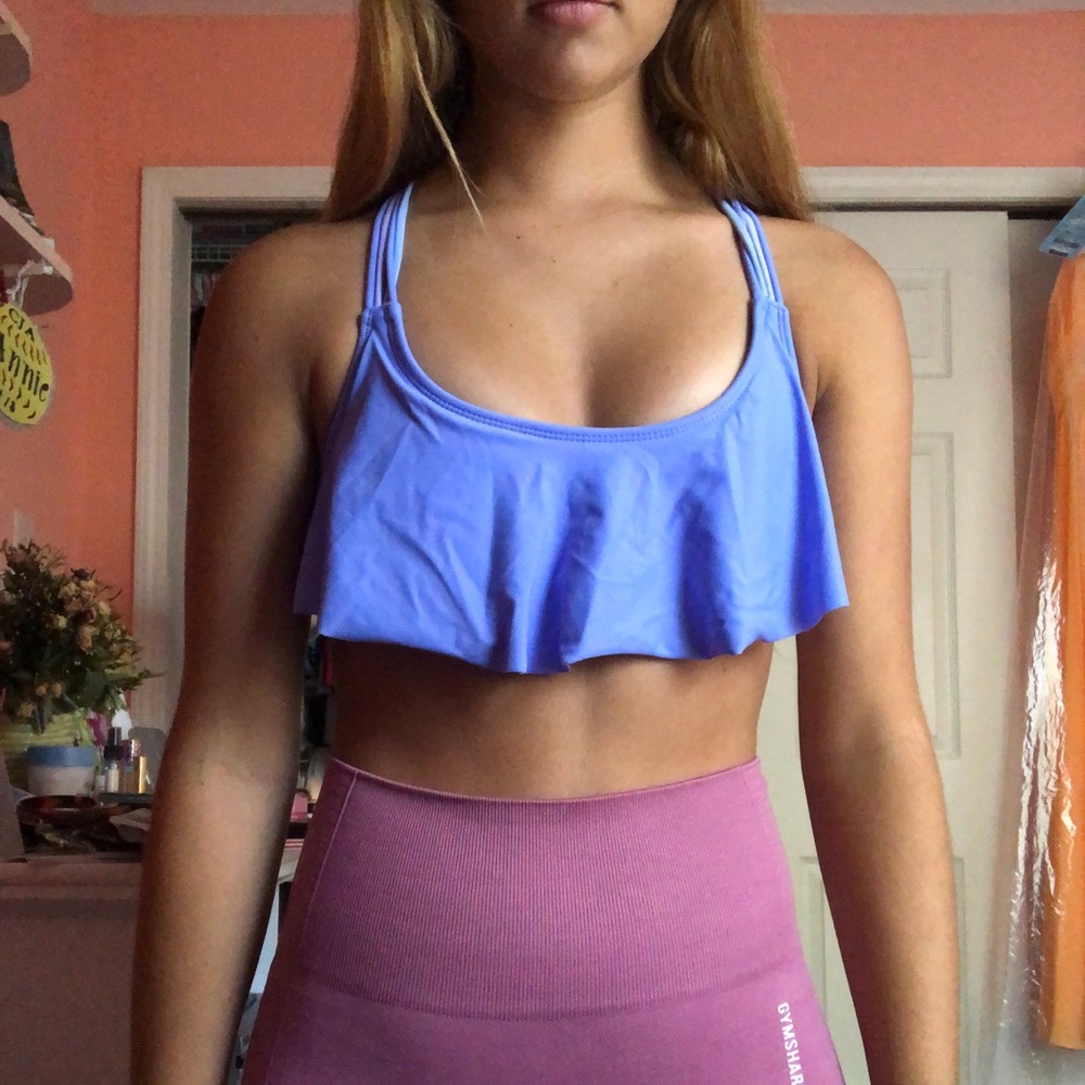 Xhilaration blue swim top